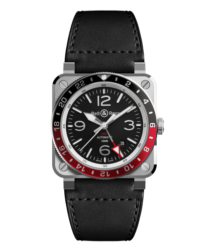 Bell & Ross Watch BR-03  GMT Black BR0393-BL-ST/SCA