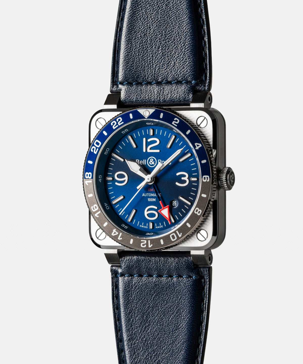 Bell & Ross Watch BR-03 GMT Blue BR0393-BLU-ST/SCA