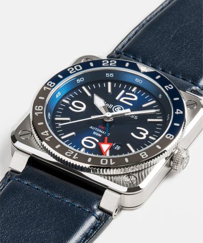Bell & Ross Watch BR-03 GMT Blue BR0393-BLU-ST/SCA
