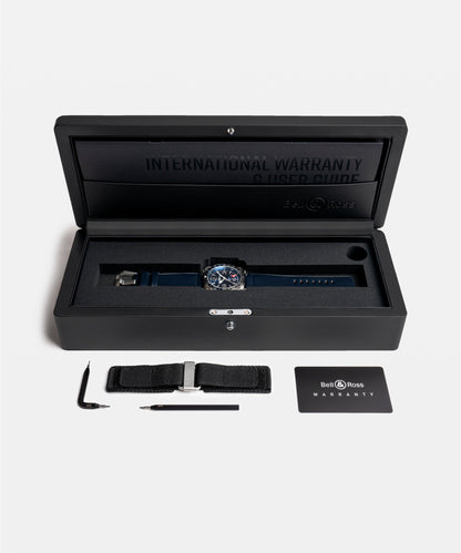Bell & Ross Watch BR-03 GMT Blue BR0393-BLU-ST/SCA