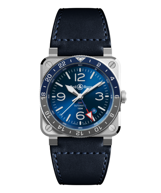 Bell & Ross Watch BR-03 GMT Blue BR0393-BLU-ST/SCA