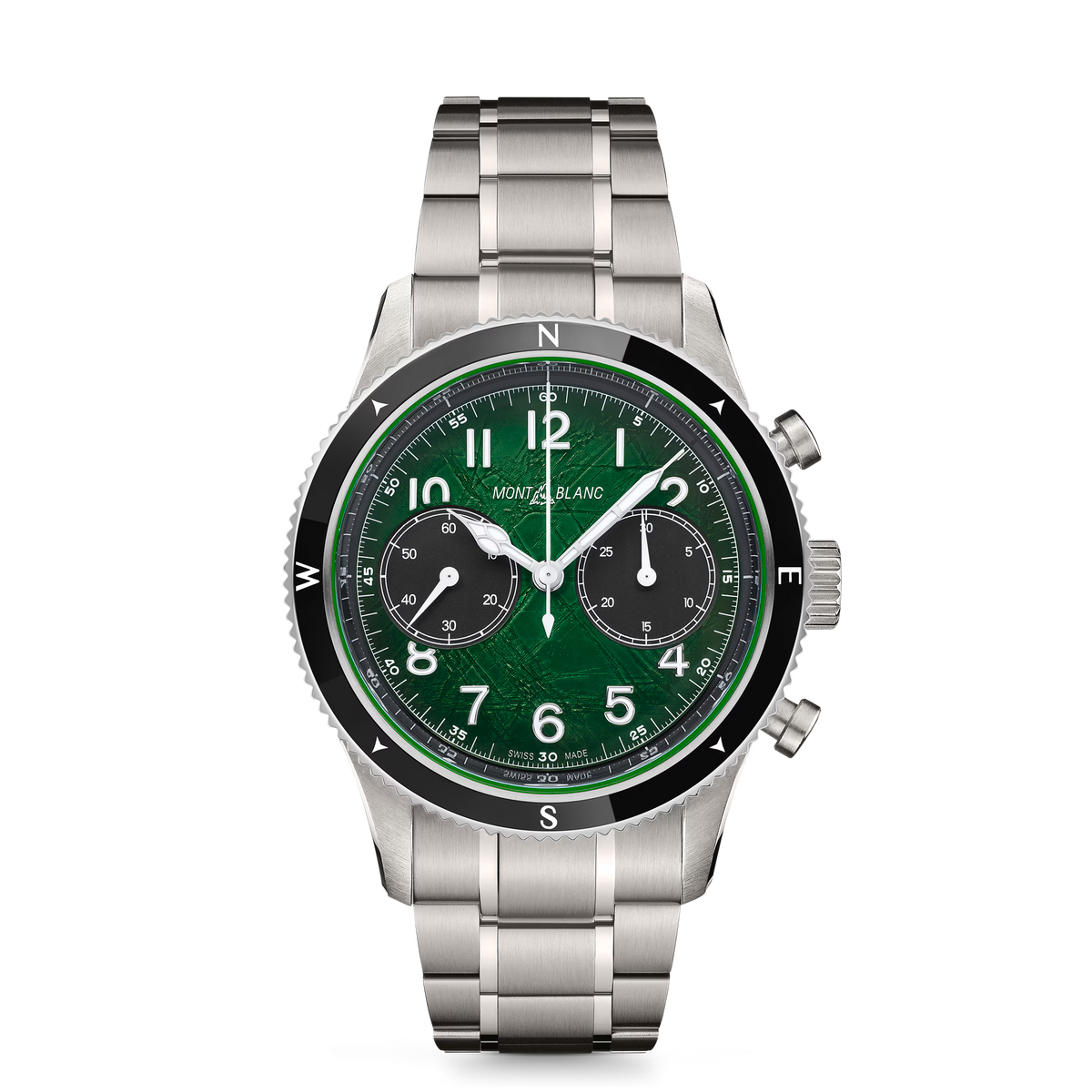 Montblanc 1858 Automatic Chronograph 0 Oxygen - Steel - Ceramic - Green - Montblanc® US MB133298