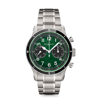 Montblanc 1858 Automatic Chronograph 0 Oxygen - Steel - Ceramic - Green - Montblanc® US MB133298