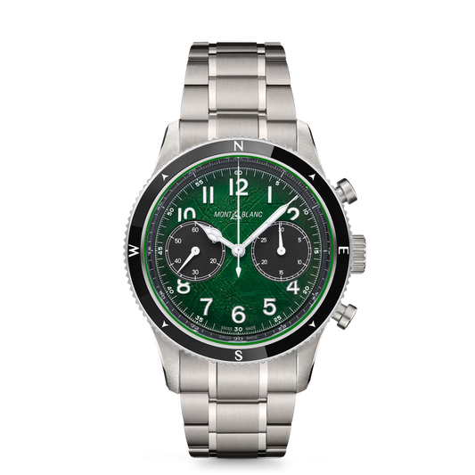 Montblanc 1858 Automatic Chronograph 0 Oxygen - Steel - Ceramic - Green - Montblanc® US MB133298