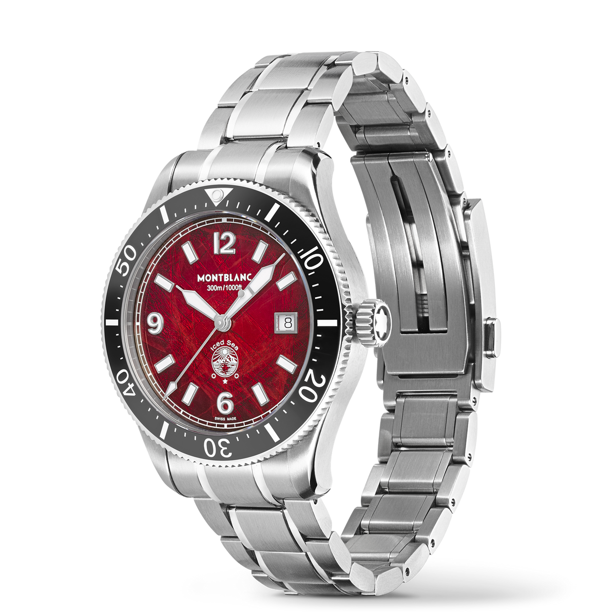 Montblanc Iced Sea Automatic Date - Steel - Ceramic - Burgundy - Montblanc® US MB132291