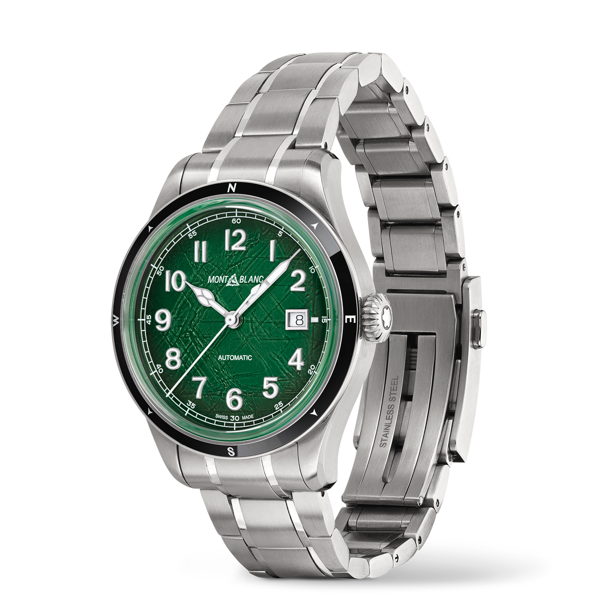 Montblanc 1858 Automatic Date 0 Oxygen - Steel - Ceramic - Green - Montblanc® US MB133269