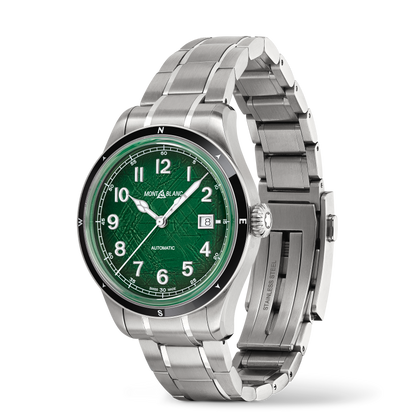 Montblanc 1858 Automatic Date 0 Oxygen - Steel - Ceramic - Green - Montblanc® US MB133269