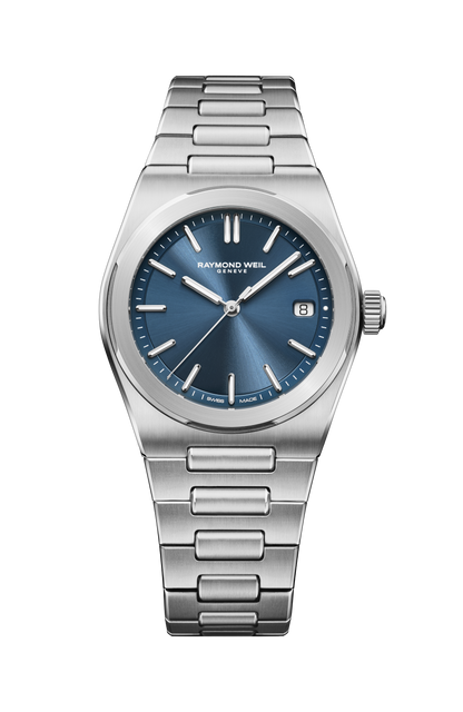 Raymond Weil simple A.R.T. Men's Automatic Blue Dial Stainless Steel Bracelet Watch, 38 mm 1000-ST-50001