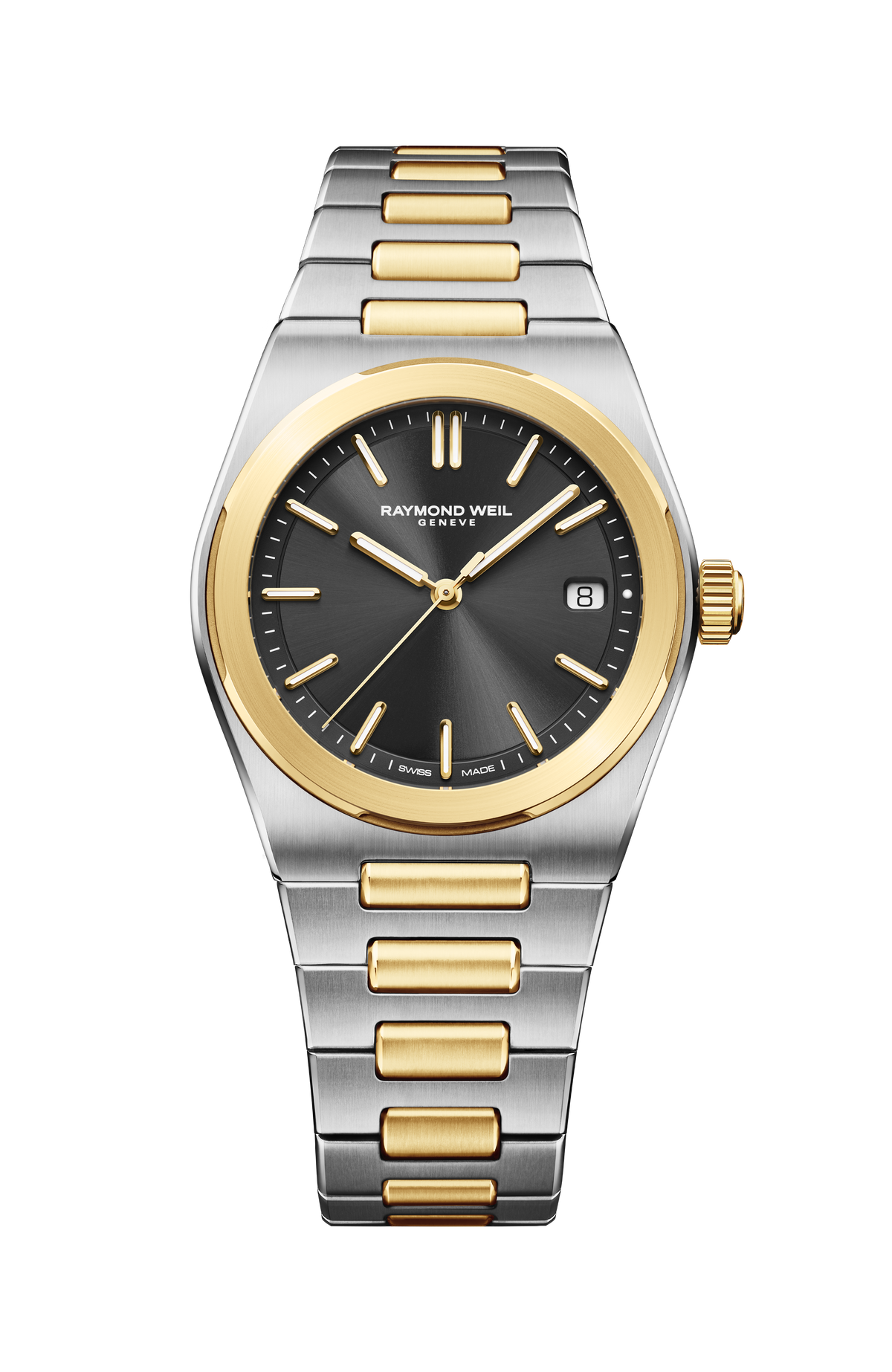 Raymond Weil simple A.R.T. Men's Automatic Graphite Dial Two-Tone Stainless Steel Bracelet Watch, 38 mm 1000-STP-20001