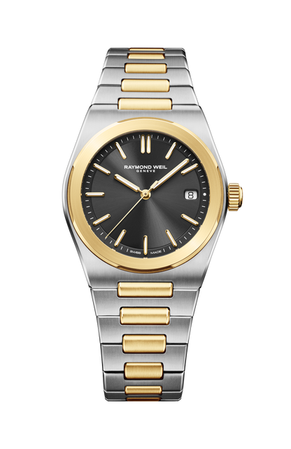 Raymond Weil simple A.R.T. Men's Automatic Graphite Dial Two-Tone Stainless Steel Bracelet Watch, 38 mm 1000-STP-20001