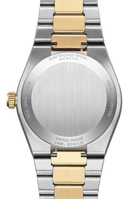 Raymond Weil simple A.R.T. Men's Automatic Blue Dial Two-Tone Stainless Steel Bracelet Watch, 38 mm 1000-STP-50001