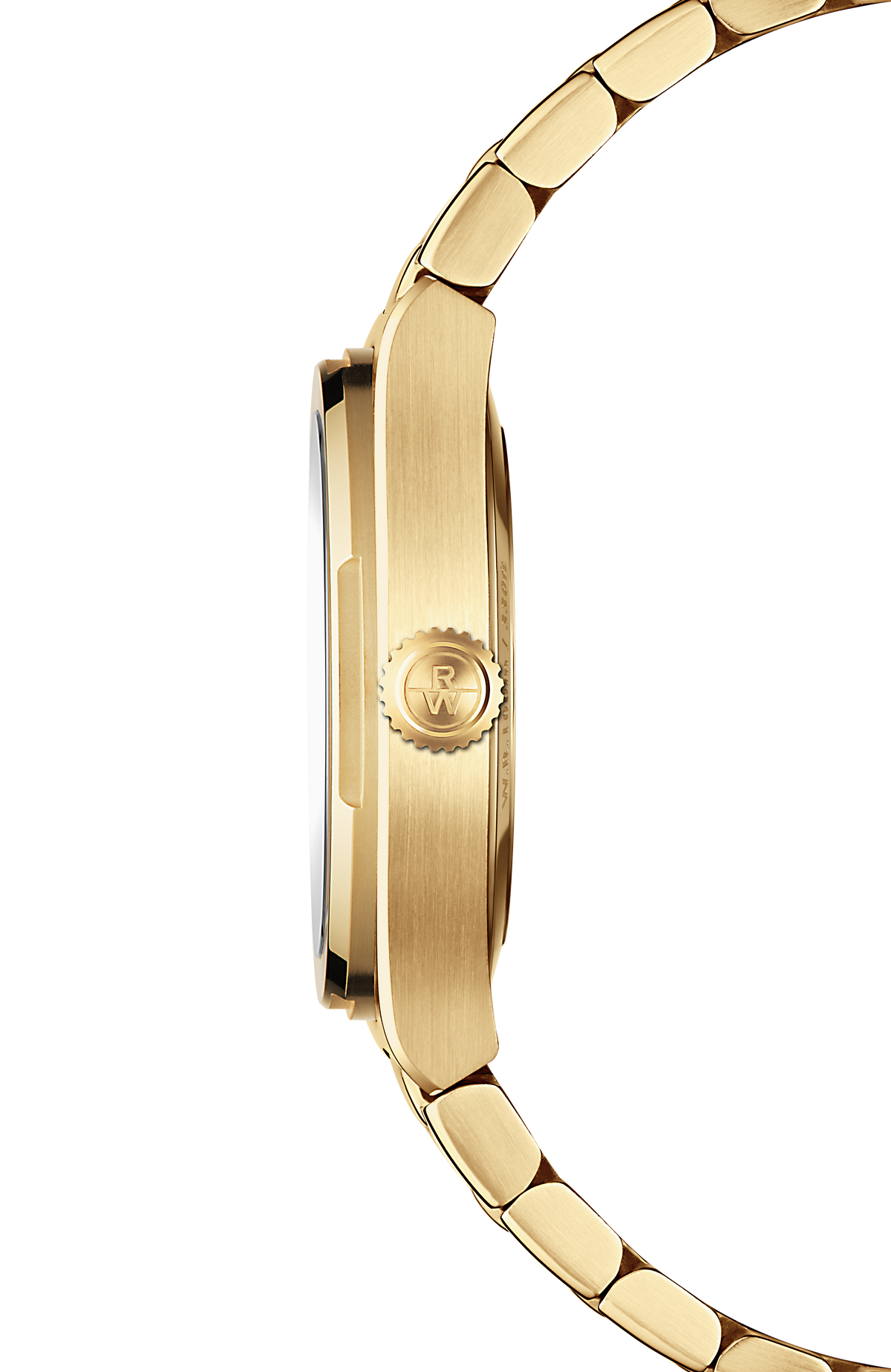 Raymond Weil simple A.R.T. Mother-of-pearl Dial Integrated Bracelet Stainless Steel With Yellow Gold PVD Quartz Watch, 30 mm 1250-P-97081