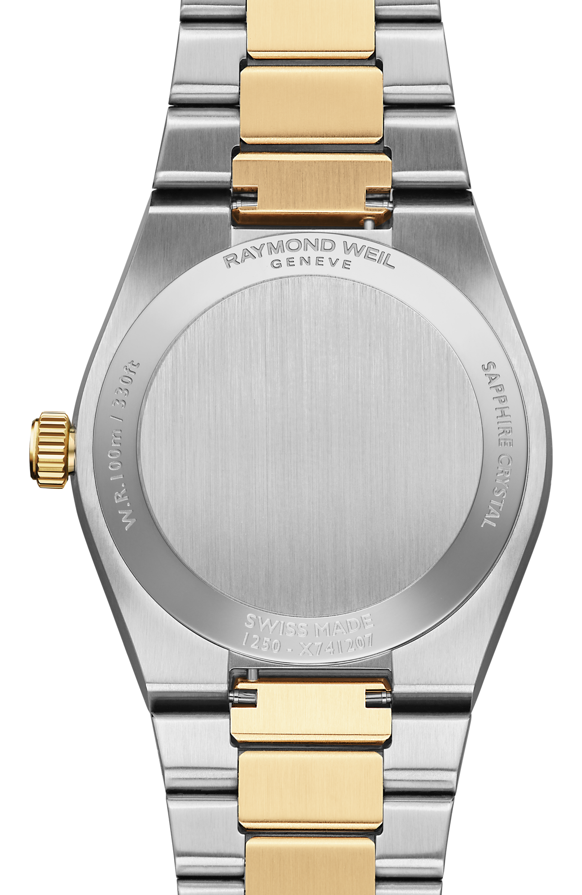 Raymond Weil simple A.R.T. Mother-of-pearl Dial Integrated Two-tone Bracelet Quartz Watch, 30 mm 1250-STP-97081