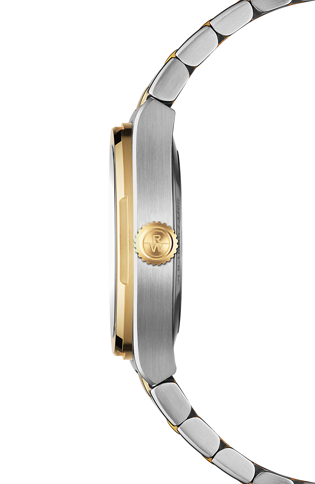 Raymond Weil simple A.R.T. Mother-of-pearl Dial Integrated Two-tone Bracelet Quartz Watch, 30 mm 1250-STP-97081