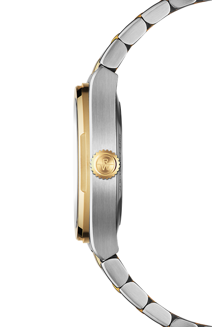 Raymond Weil simple A.R.T. Mother-of-pearl Dial Integrated Two-tone Bracelet Quartz Watch, 30 mm 1250-STP-97081