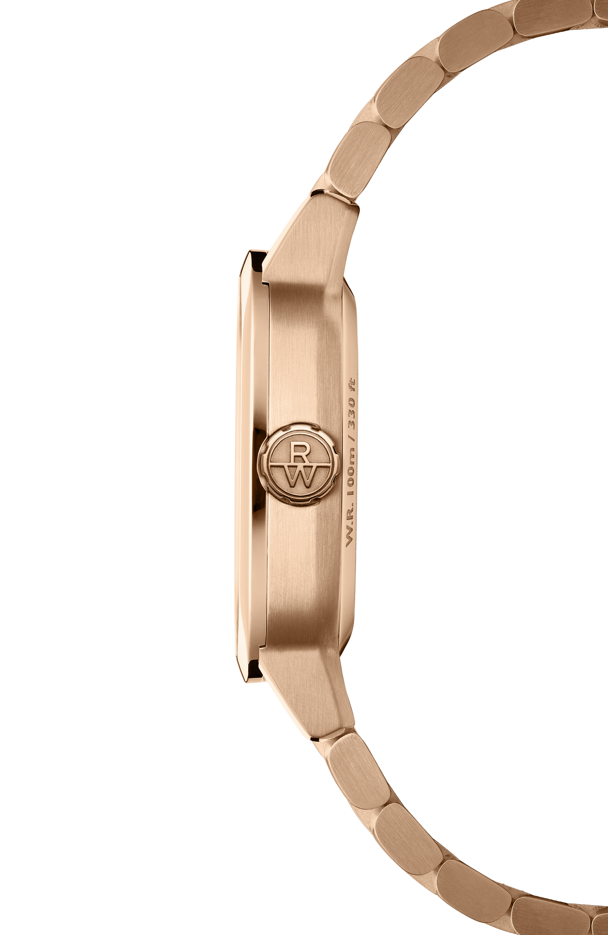 Raymond Weil simple Freelancer Ladies Automatic Green Dial Rose Gold Bracelet Cushion Shape Watch, 34 x 34 mm 2490-P5-52061