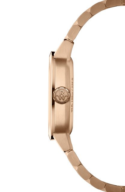 Raymond Weil simple Freelancer Ladies Automatic Green Dial Rose Gold Bracelet Cushion Shape Watch, 34 x 34 mm 2490-P5-52061