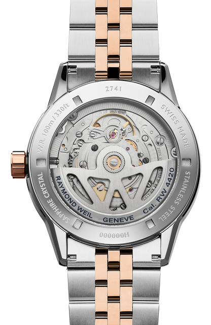 Raymond Weil simple Freelancer Men's Automatic Classic Two-Tone Black Dial Date Watch, 40 mm 2741-SP5-20001