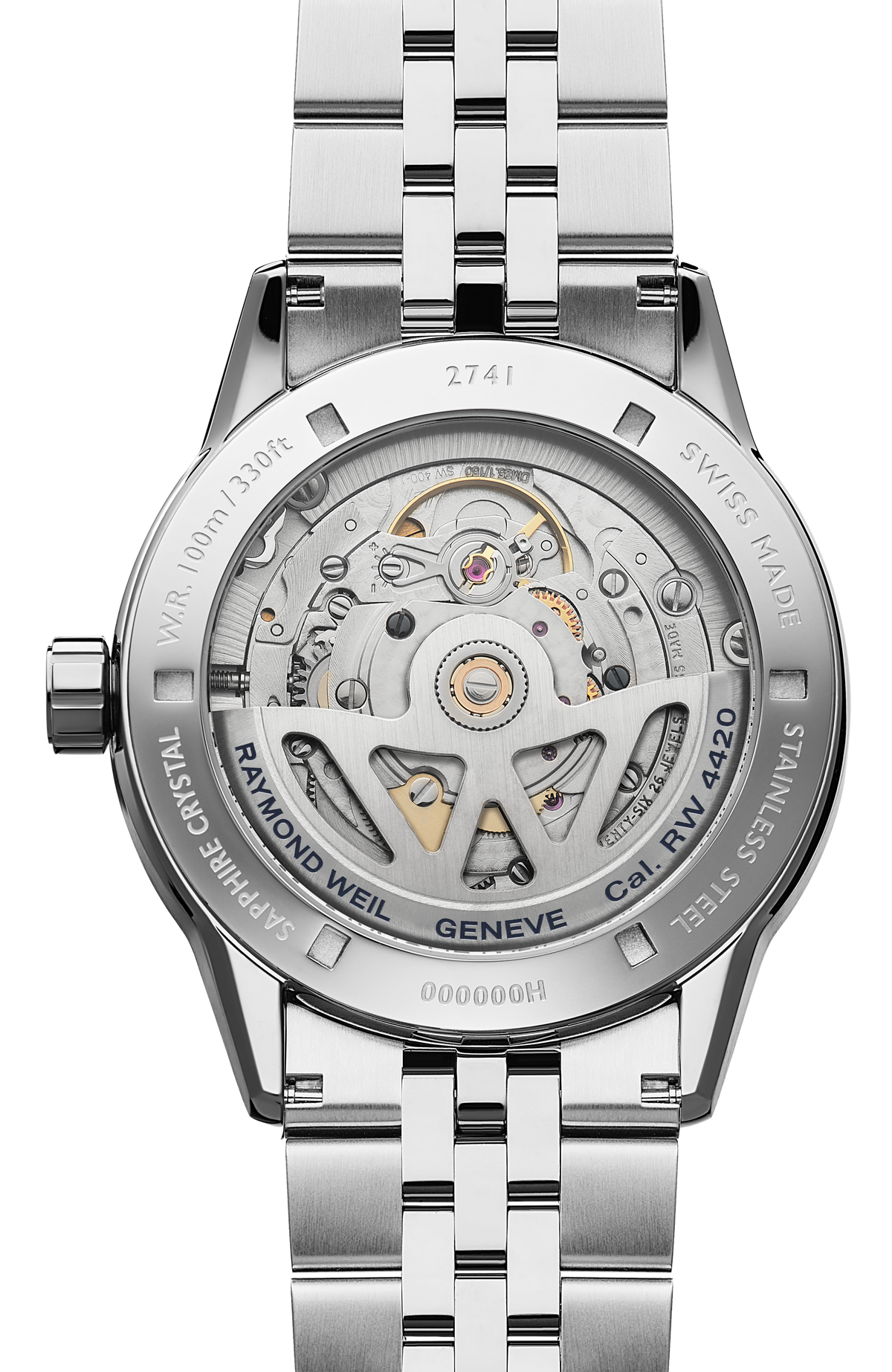 Raymond Weil simple Freelancer Men's Automatic Green Dial Stainless Steel Bracelet Watch, 40 mm 2741-ST-52001