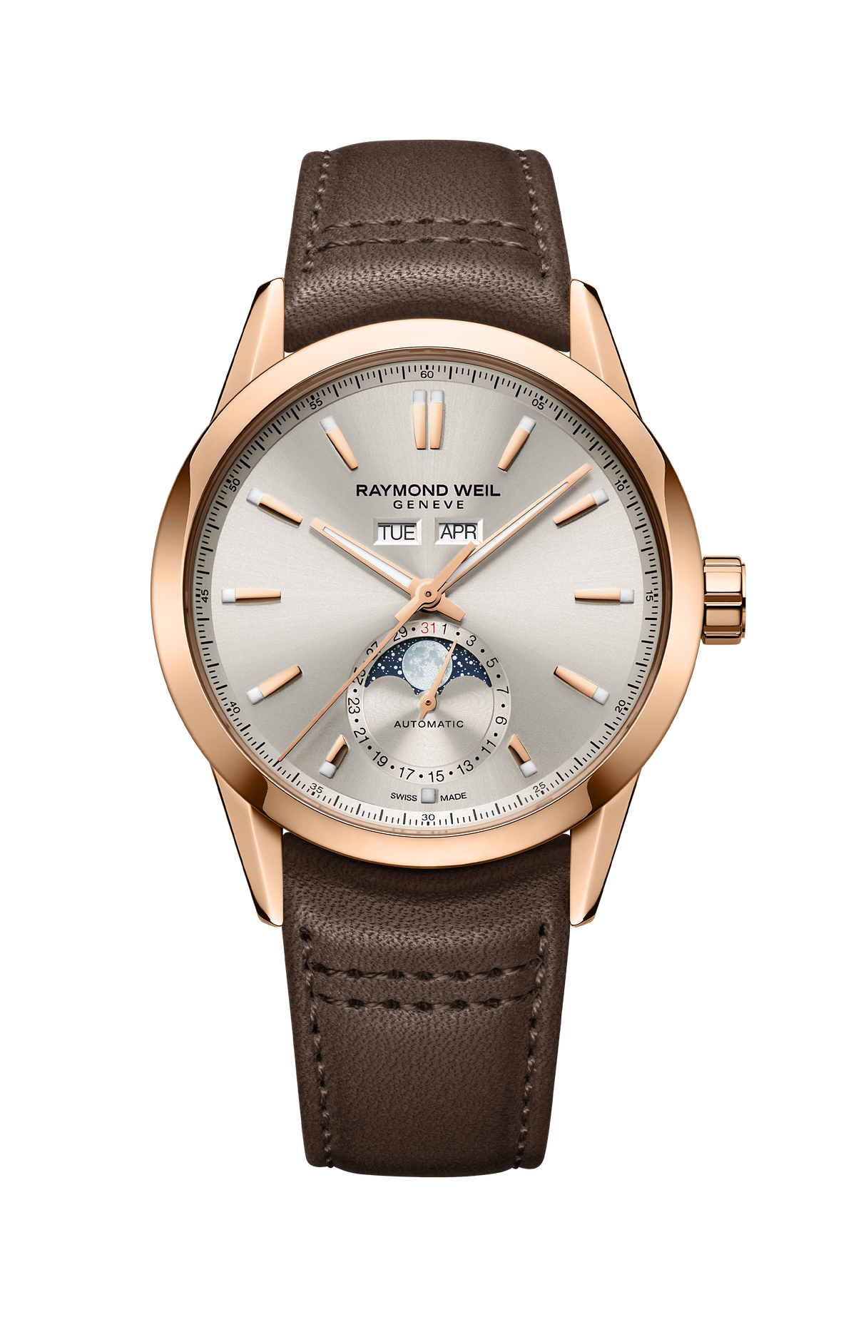 Raymond Weil simple Freelancer Automatic Complete Calendar Dune Sunray Dial Watch, 40 mm 2766-PC5-64001