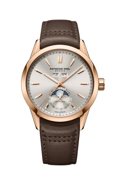 Raymond Weil simple Freelancer Automatic Complete Calendar Dune Sunray Dial Watch, 40 mm 2766-PC5-64001