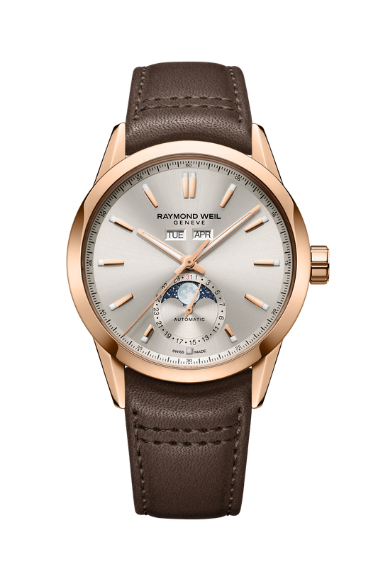Raymond Weil simple Freelancer Automatic Complete Calendar Dune Sunray Dial Watch, 40 mm 2766-PC5-64001