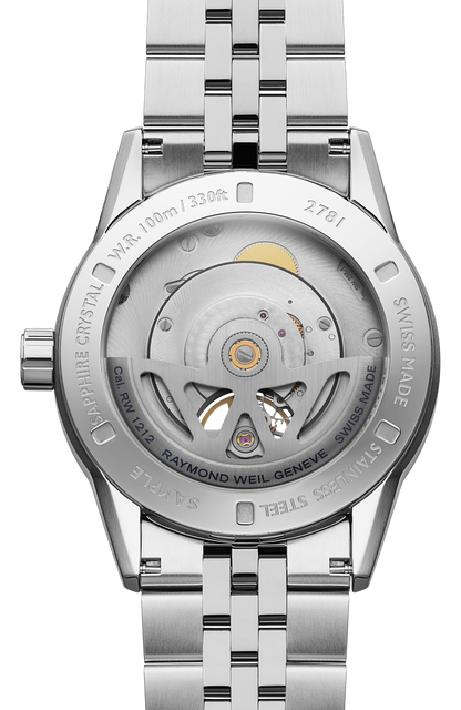 Raymond Weil simple Freelancer Calibre RW1212 Men's Automatic Black Steel Watch, 42 mm 2781-ST-20051