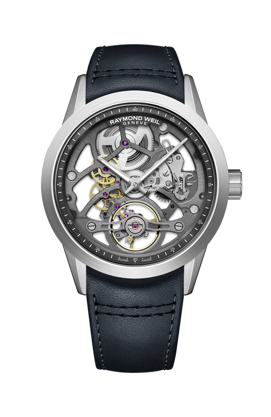 Raymond Weil simple Freelancer Calibre RW1212 Men's Anthracite Skeleton Automatic Watch, 40 mm 2786-STC-60000