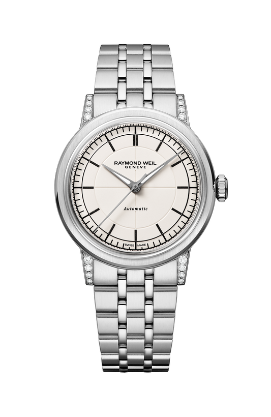 Raymond Weil simple Millesime Automatic Central Seconds Diamonds Watch, 35 mm 2125-STS-64001