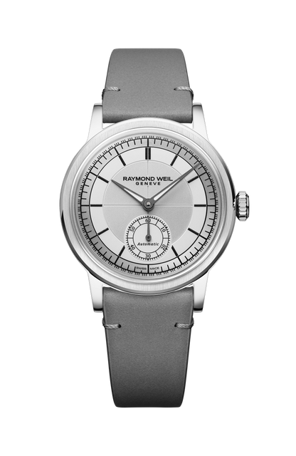 Raymond Weil simple Millesime Automatic Small Seconds Silver Dial Watch, 35mm 2130-STC-65001