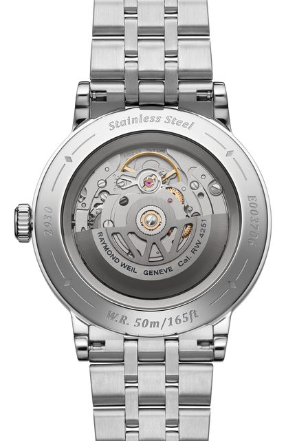 Raymond Weil simple Millesime Men's Automatic Small Seconds Champagne Dial Bracelet Watch, 39mm 2930-ST-11001