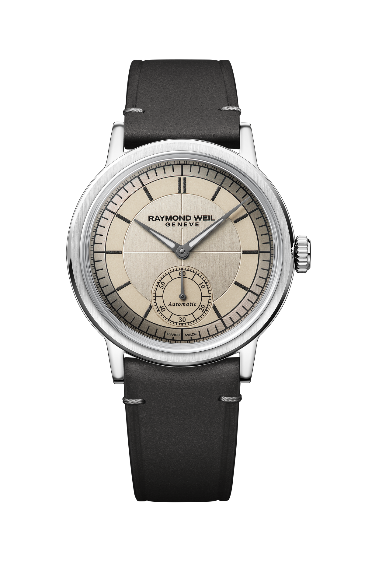 Raymond Weil simple Millesime Men's Automatic Small Seconds Champagne Dial Watch, 39 mm 2930-STC-11001