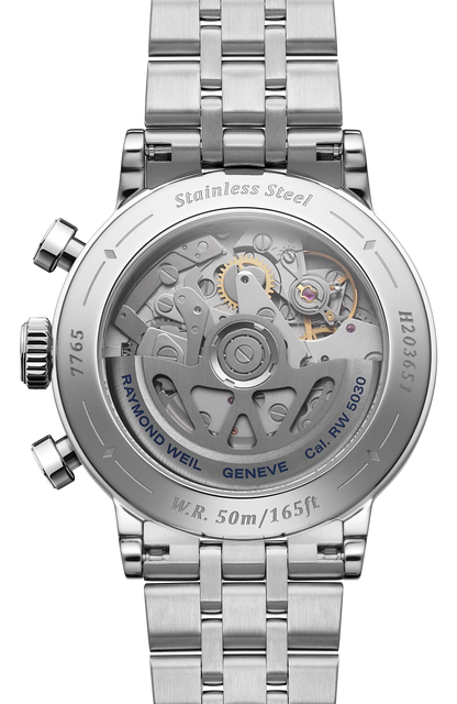 Raymond Weil simple Millesime Automatic Tri-Compax Chronograph Anthracite Sector Dial Watch, 39 mm 7765-ST-60651