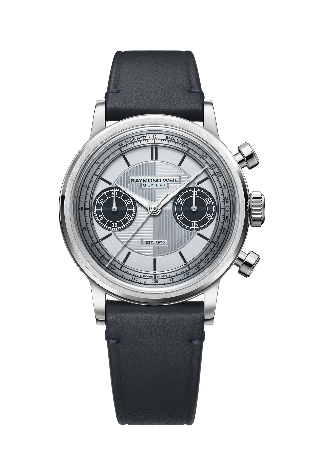 Raymond Weil simple Millesime 'Jubilee' Limited Edition Bi-Compax Chronograph Blue Dial Watch, 39 mm 7776-STC-65501