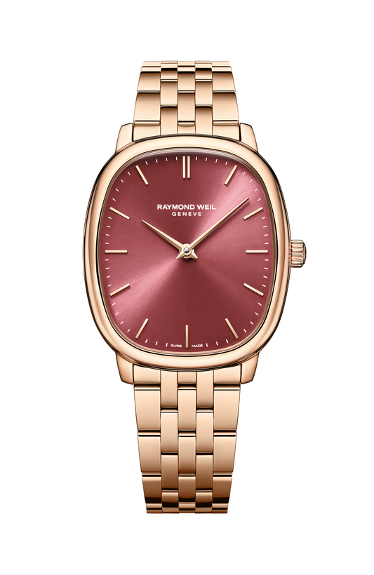 Raymond Weil simple Toccata Heritage Red Grape Dial Mechanical Bracelet Watch, 33 x 38 mm 2280-P5-45001