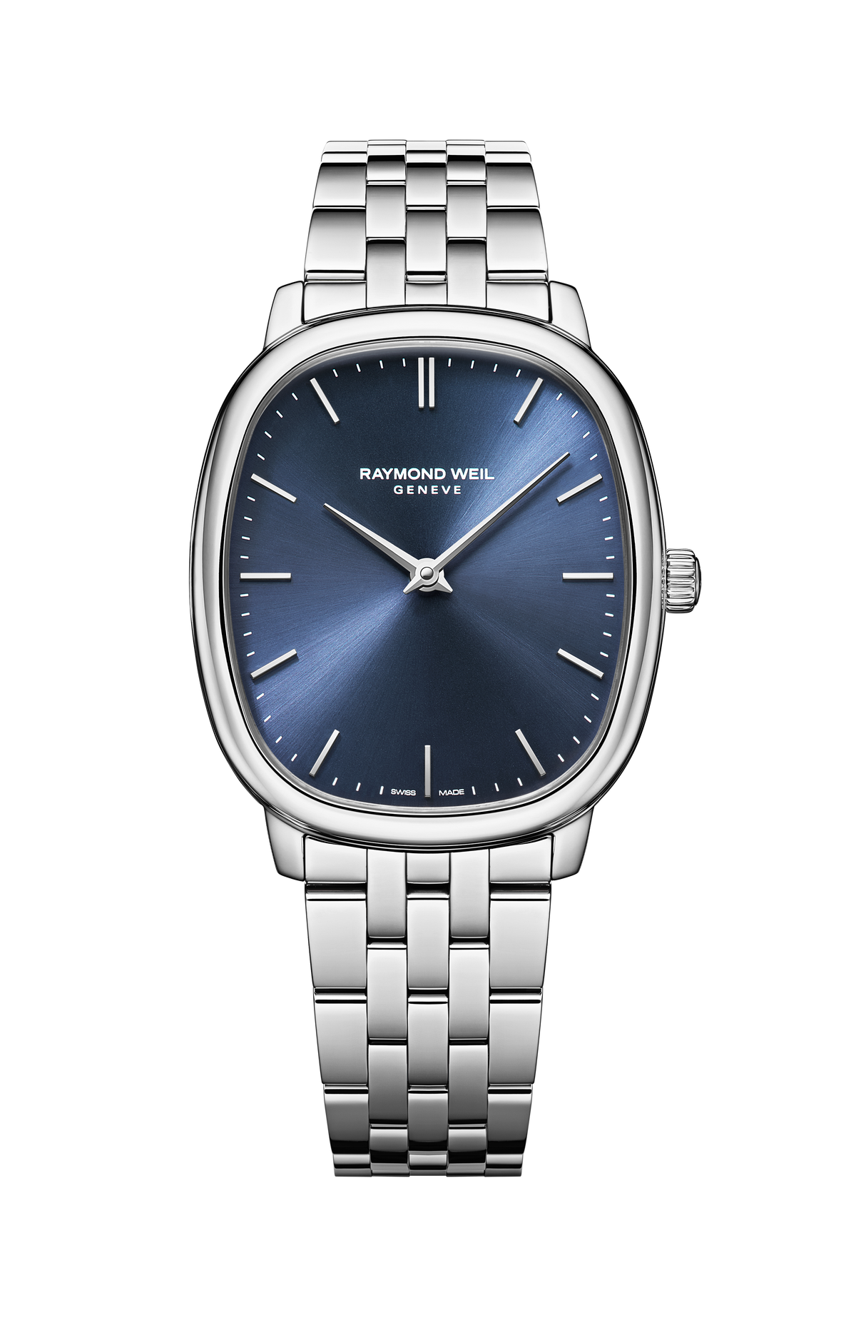 Raymond Weil simple Toccata Heritage Blue dial Mechanical Bracelet Watch, 33 x 38 mm 2280-ST-50001