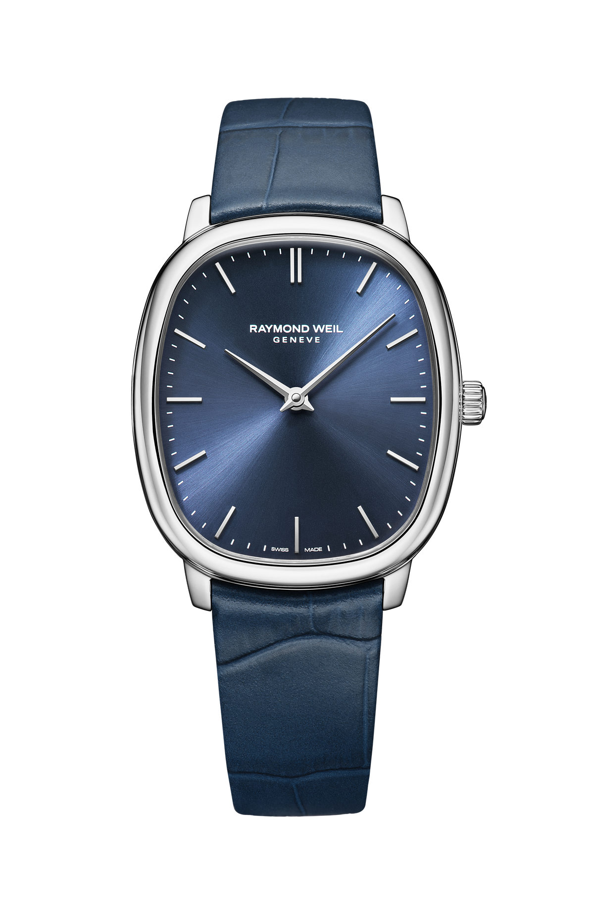 Raymond Weil simple Toccata Heritage Blue dial Mechanical Watch, 33 x 38 mm 2280-STC-50001