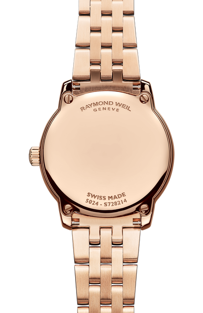 Raymond Weil simple Toccata Ladies Classic Stainless Steel Rose Gold Dial Quartz Watch, 24 mm 5024-P5-80001