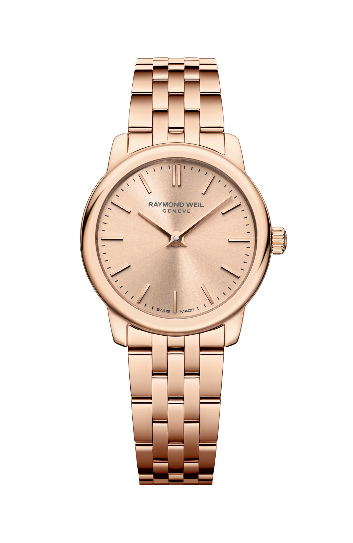 Raymond Weil simple Toccata Ladies Classic Stainless Steel Rose Gold Dial Quartz Watch, 24 mm 5024-P5-80001