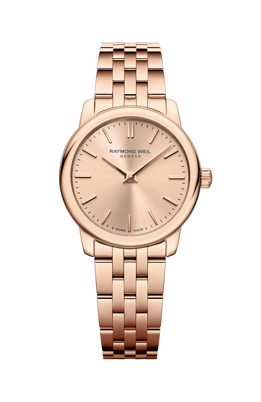 Raymond Weil simple Toccata Ladies Classic Stainless Steel Rose Gold Dial Quartz Watch, 24 mm 5024-P5-80001
