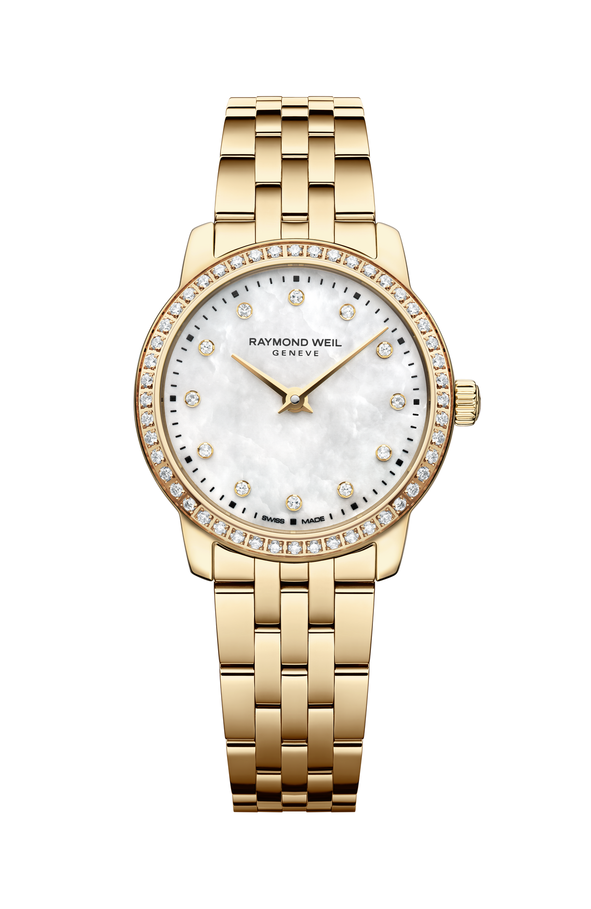Raymond Weil simple Toccata Ladies Classic Gold 60 Diamond Steel Quartz Watch, 24 mm 5024-PS-97081