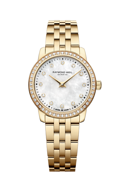 Raymond Weil simple Toccata Ladies Classic Gold 60 Diamond Steel Quartz Watch, 24 mm 5024-PS-97081