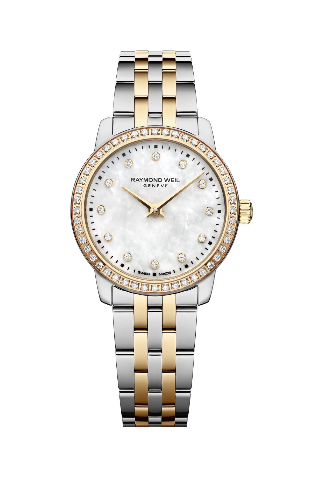 Raymond Weil simple Toccata Ladies Classic Two-tone Gold 60 Diamond Steel Quartz Watch, 24 mm 5024-SPS-97081