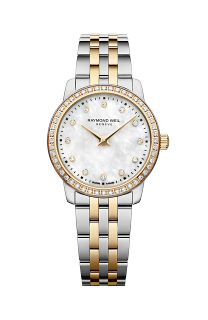 Raymond Weil simple Toccata Ladies Classic Two-tone Gold 60 Diamond Steel Quartz Watch, 24 mm 5024-SPS-97081