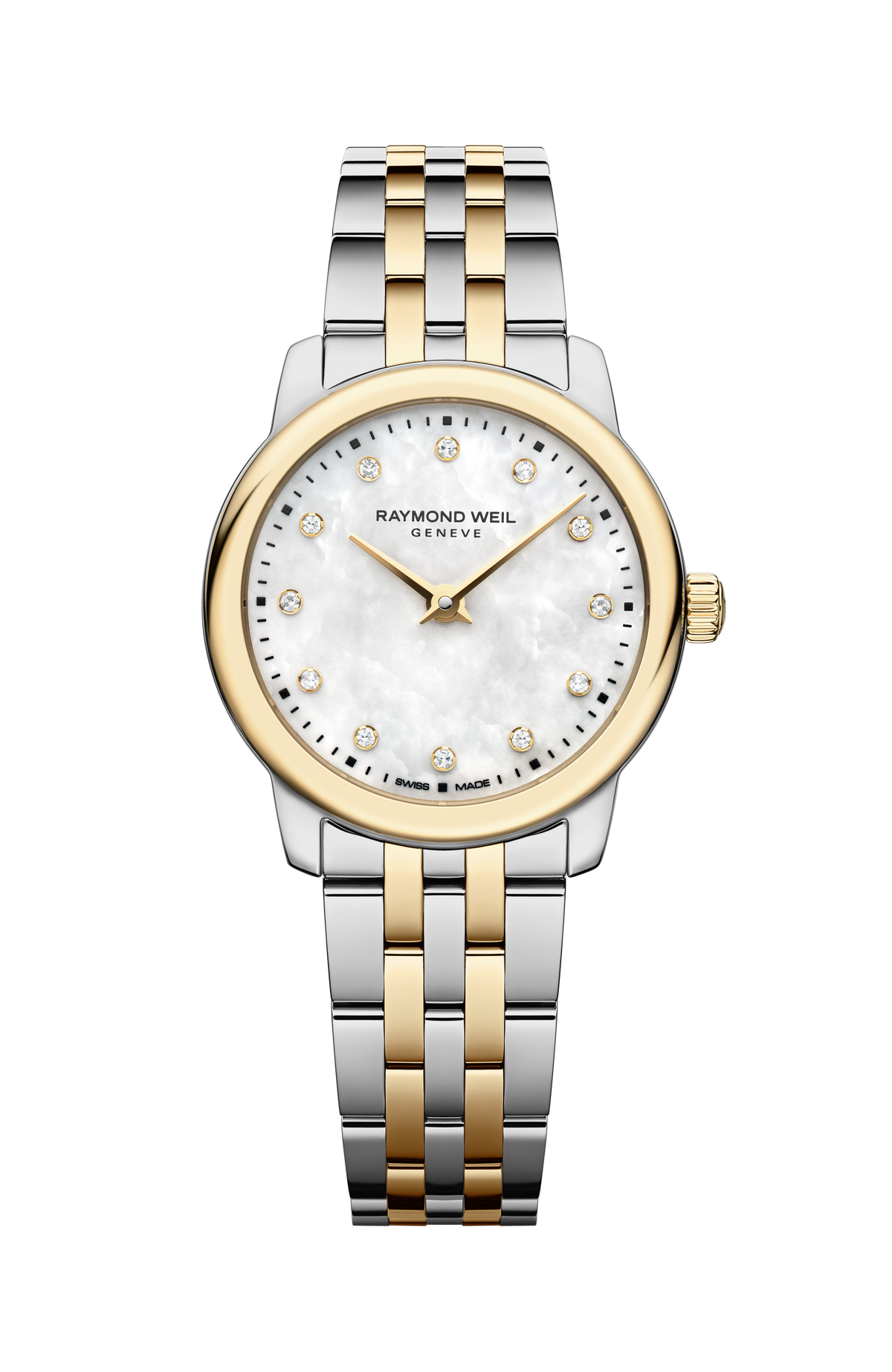 Raymond Weil simple Toccata Ladies Classic Two-Tone Gold Diamond Steel Quartz Watch, 24 mm 5024-STP-97081