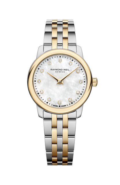Raymond Weil simple Toccata Ladies Classic Two-Tone Gold Diamond Steel Quartz Watch, 24 mm 5024-STP-97081