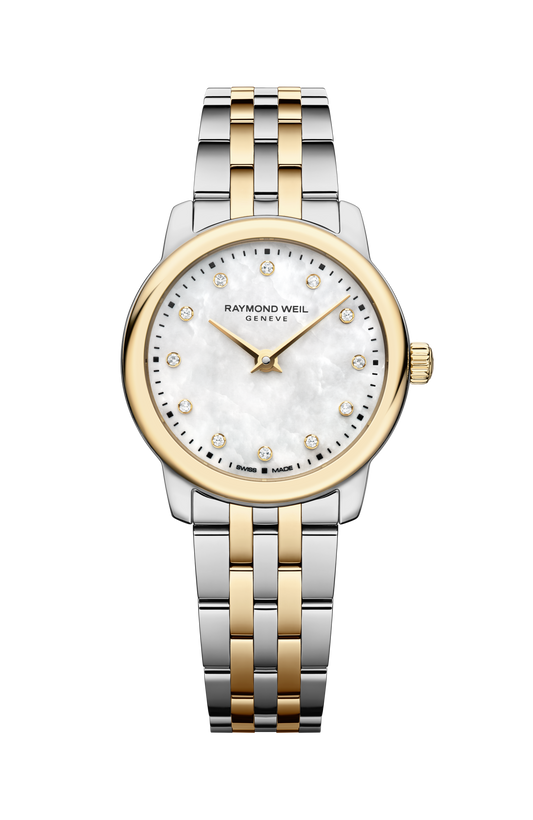 Raymond Weil simple Toccata Ladies Classic Two-Tone Gold Diamond Steel Quartz Watch, 24 mm 5024-STP-97081