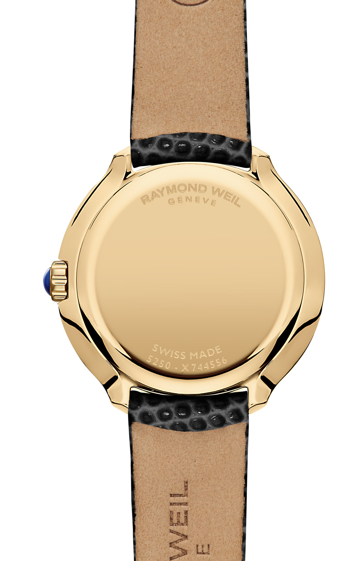 Raymond Weil simple Toccata Ladies Heritage Yellow Gold PVD White Mother-of-Pearl Leather Quartz Watch, 28 mm 5250-PC-97001