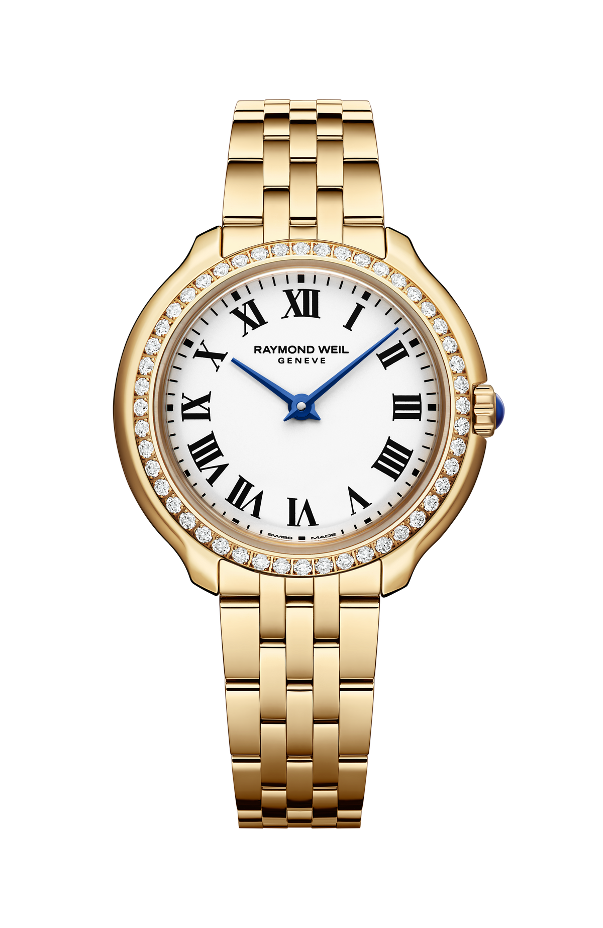 Raymond Weil simple Toccata Ladies Heritage Diamond Yellow Gold PVD White Dial Quartz Watch, 28 mm 5250-PS-00650