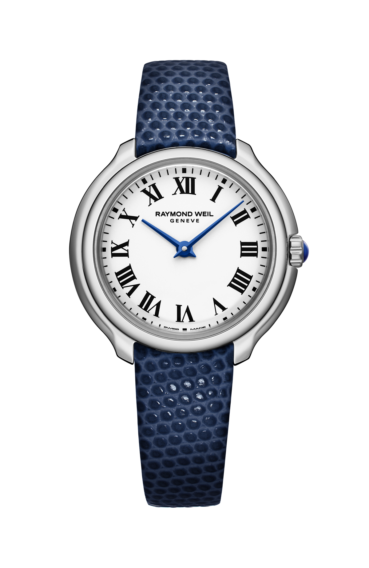 Raymond Weil simple Toccata Ladies Heritage Stainless Steel White Dial Leather Quartz Watch, 28 mm 5250-STC-00650